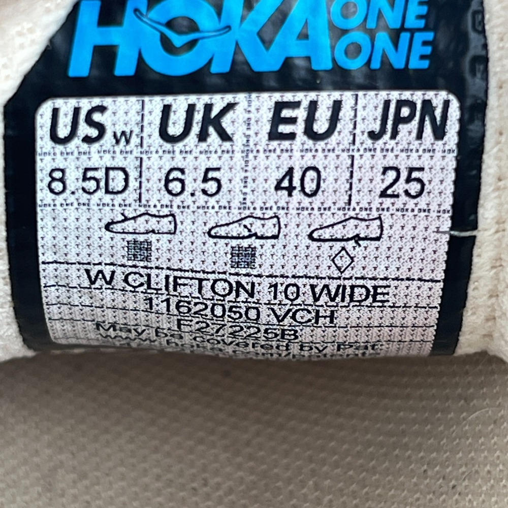 Hoka One Clifton 10 Womens Size 8.5 D WIDE Vanilla Coral Haze Running Shoes - Picture 13 of 13